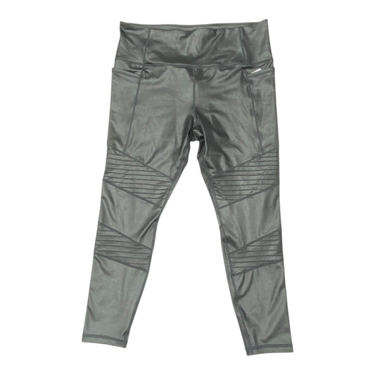 Athletic Leggings By Athleta In Grey & Silver, Size:Xl