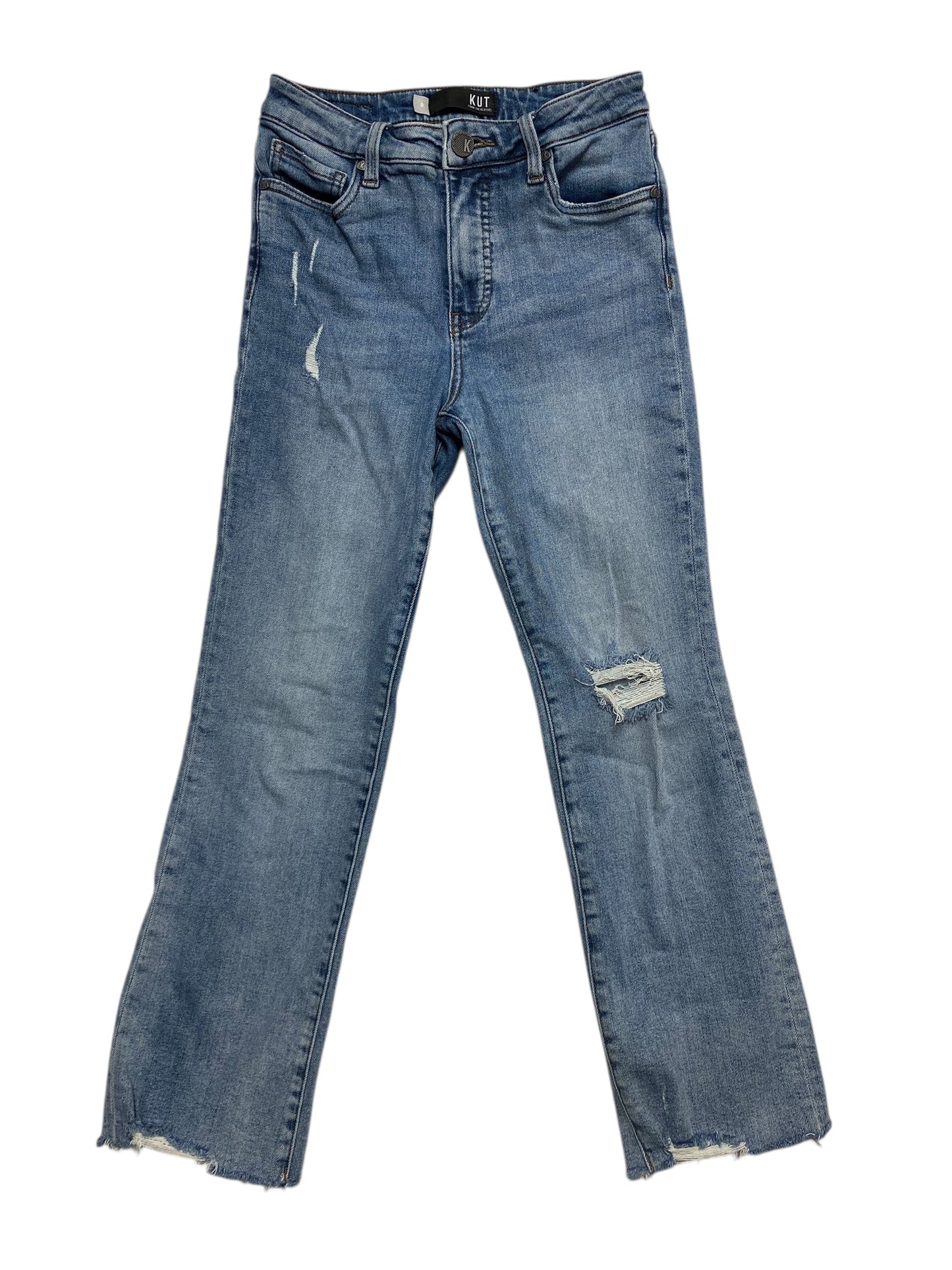 Jeans Straight By Kut In Blue Denim, Size:0