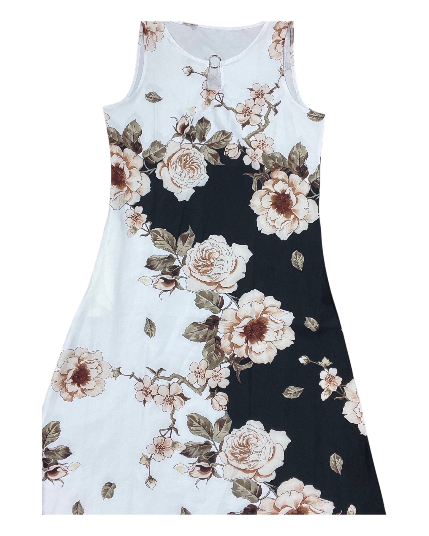 Dress Casual Maxi By Clothes Mentor In Black & Cream, Size:L