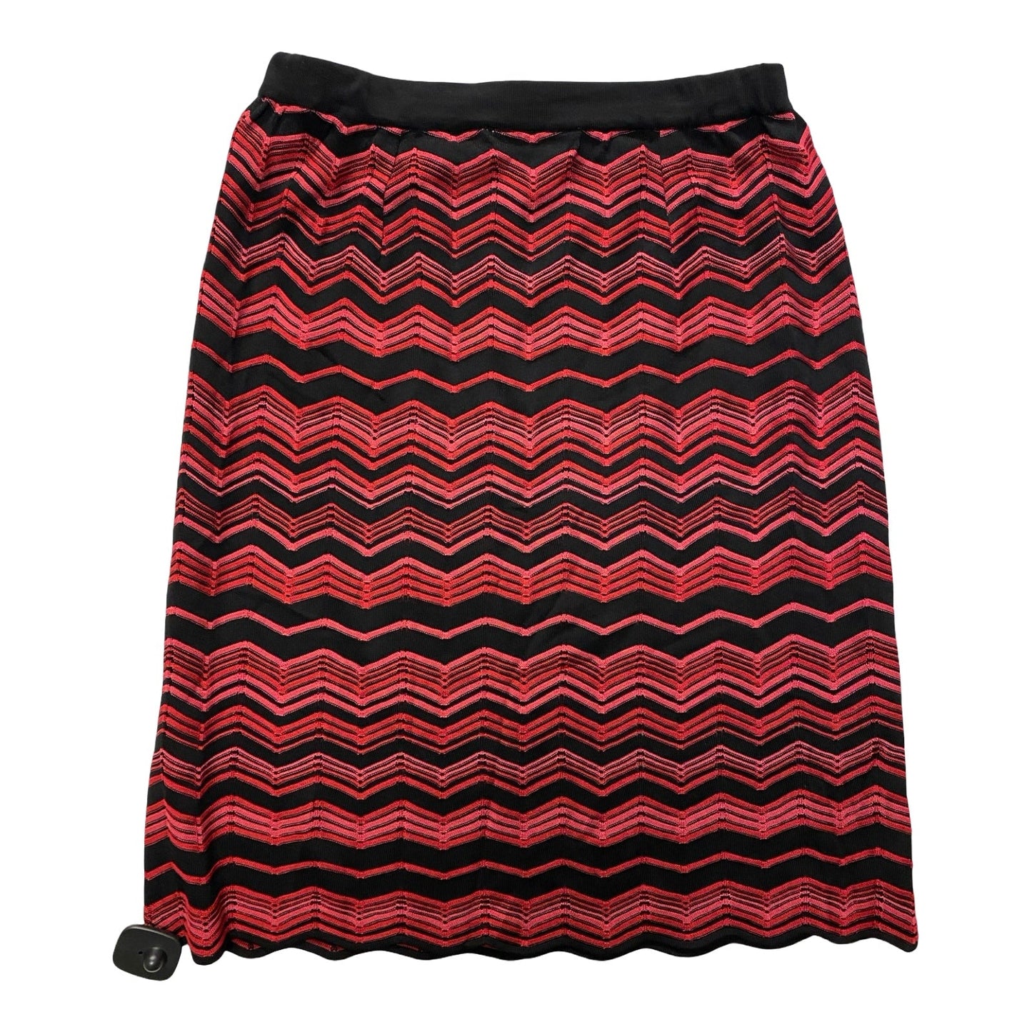 Skirt Midi By Misook In Black & Pink, Size:L