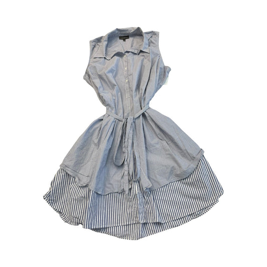 Dress Casual Midi By Lane Bryant In Blue & White, Size:26