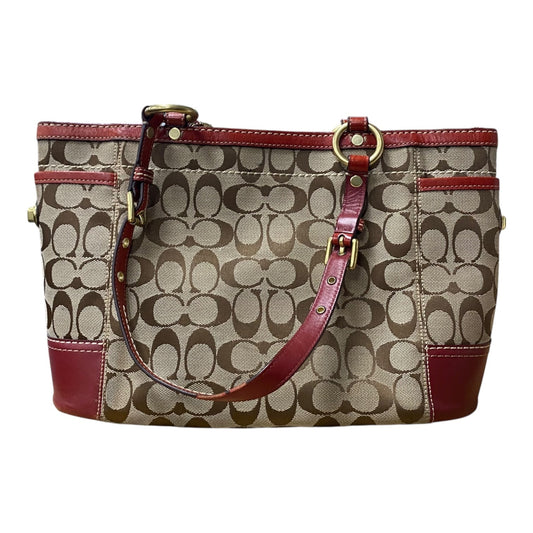 Handbag Designer By Coach In Red, Size:Medium