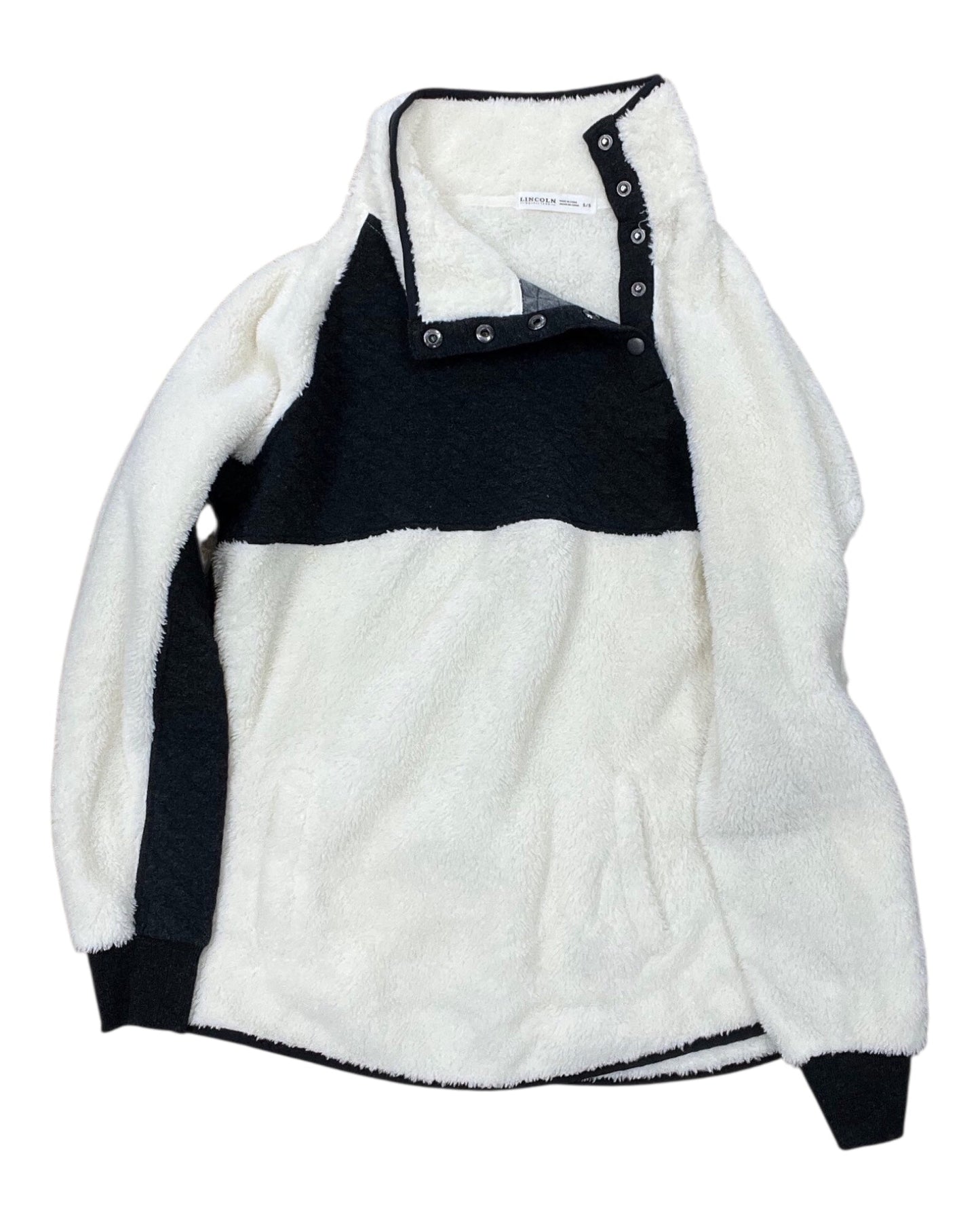 Sweatshirt Collar By Clothes Mentor In White, Size:S