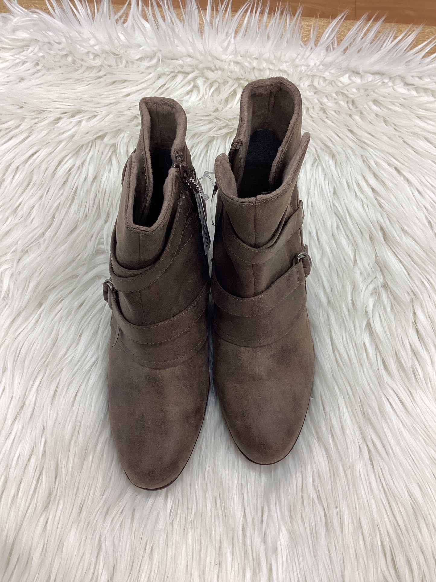 Boots Ankle Heels By Cmc In Brown, Size:9
