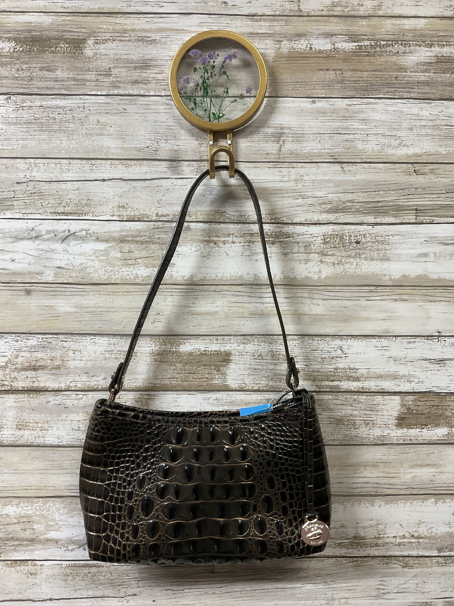 Handbag Designer By Brahmin In Green, Size:Small