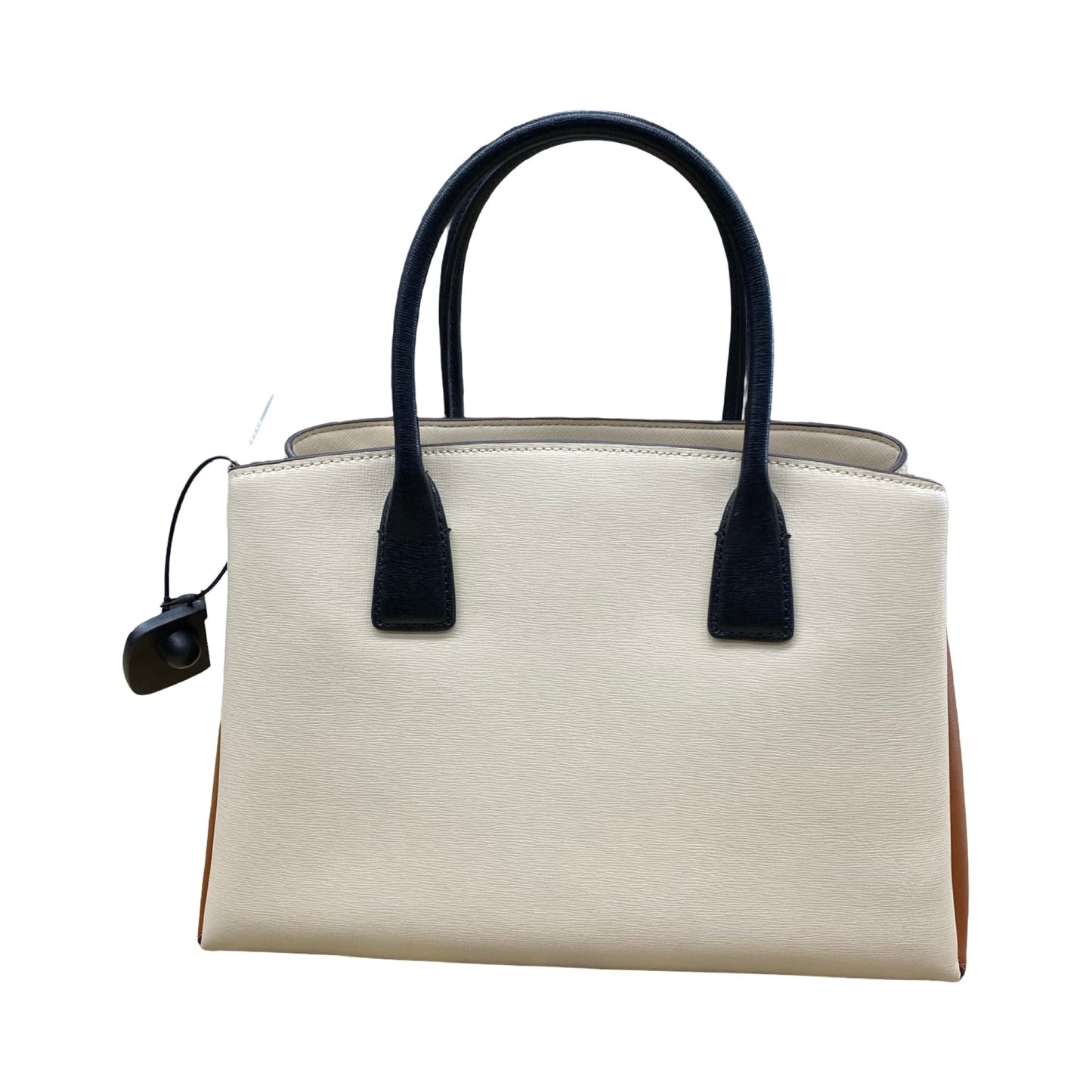 Handbag Designer By Kate Spade In Brown & Cream, Size:Medium