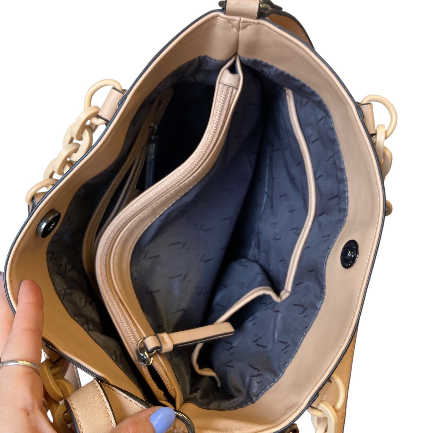 Handbag By Simply Vera In Tan, Size:Large