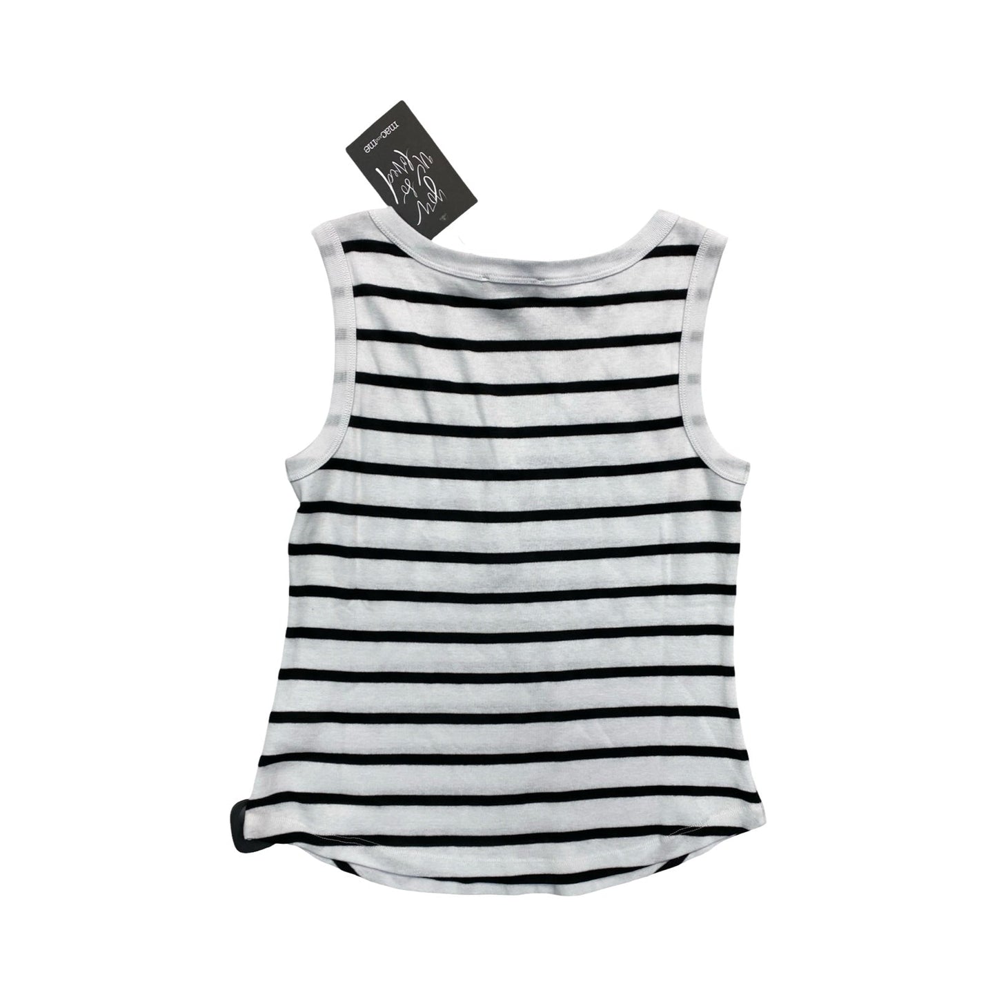 Top Sleeveless By Cmc In Black & White, Size:L