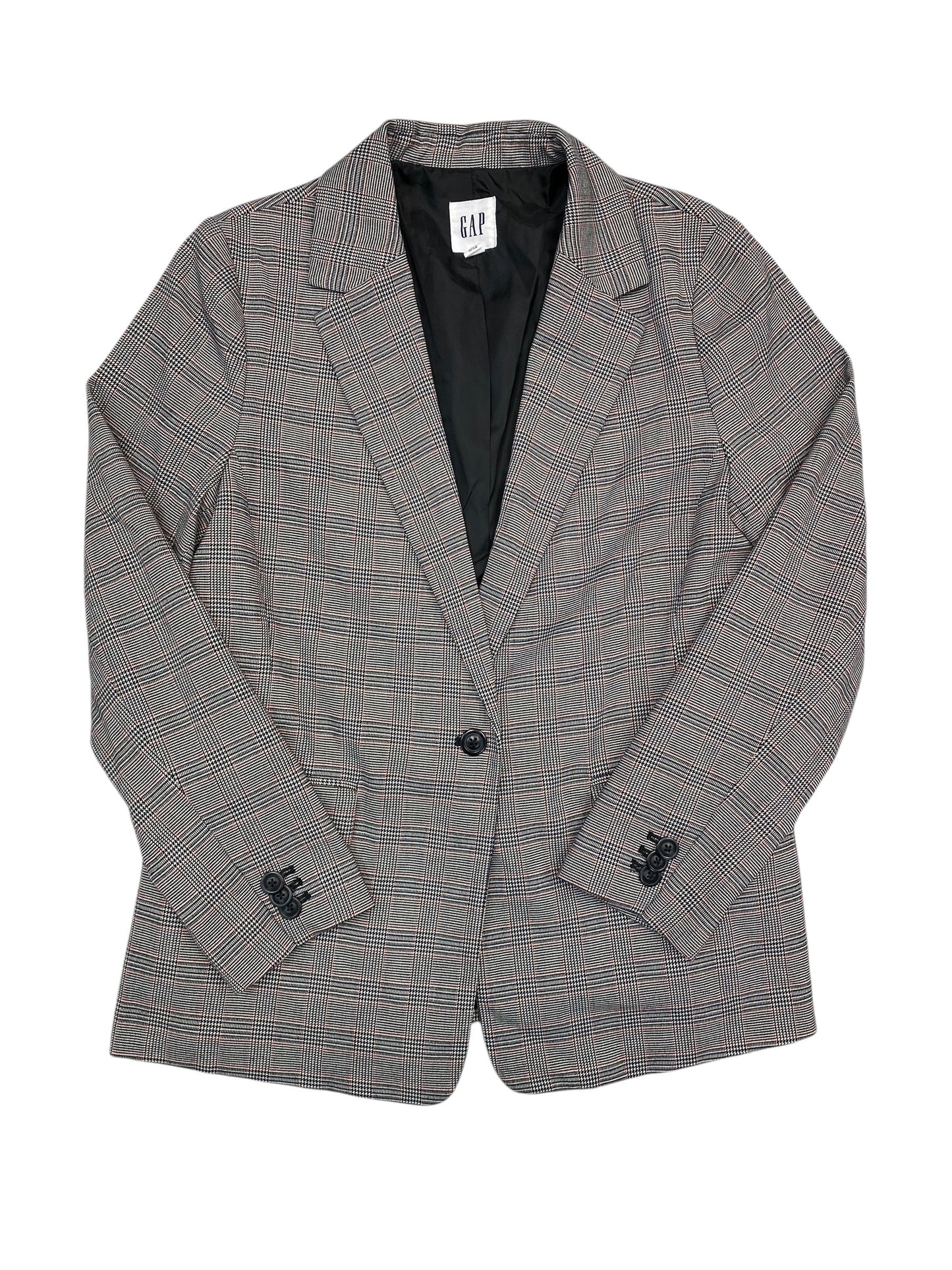 Blazer By Gap In Plaid Pattern, Size:12