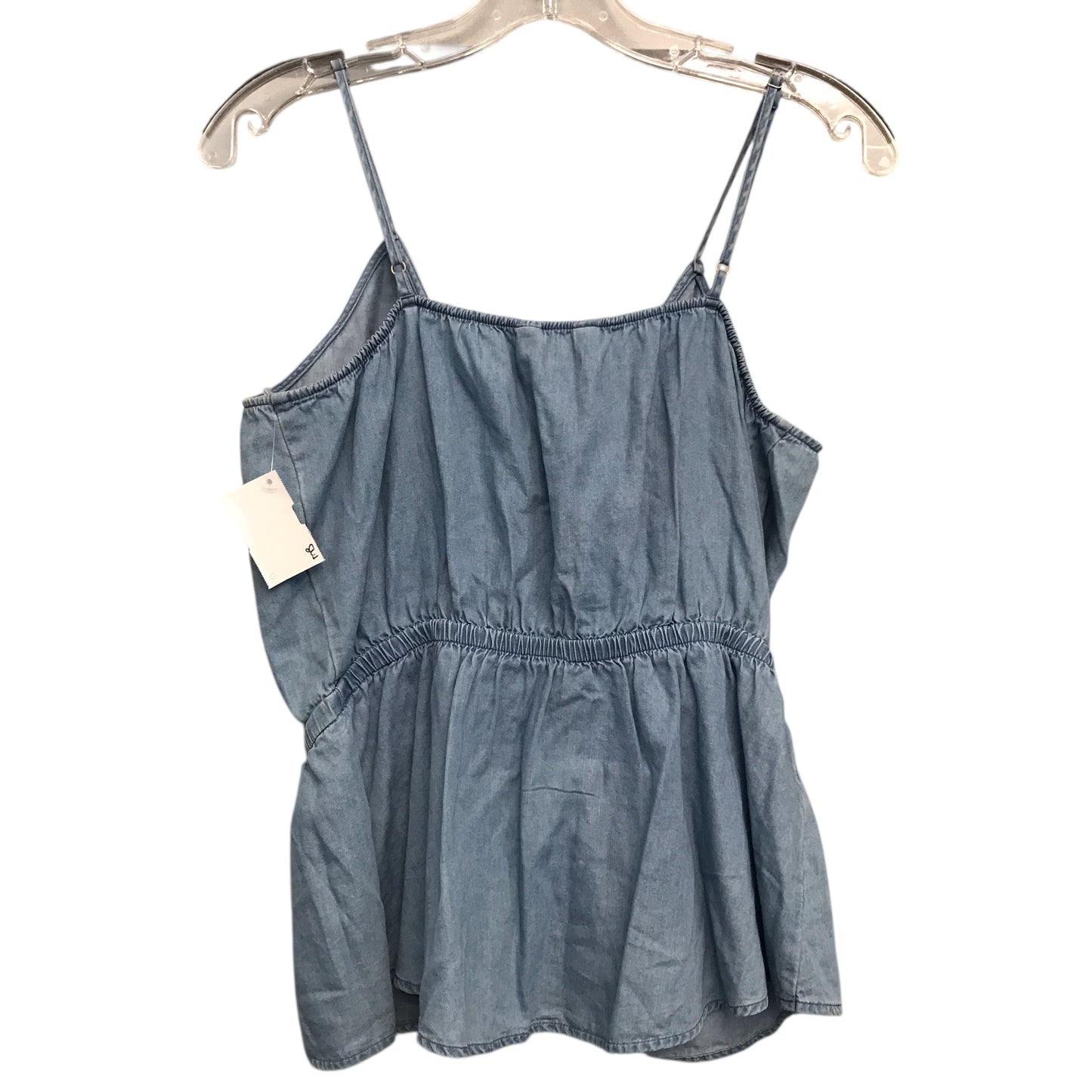 Top Sleeveless By Express In Blue Denim, Size:M