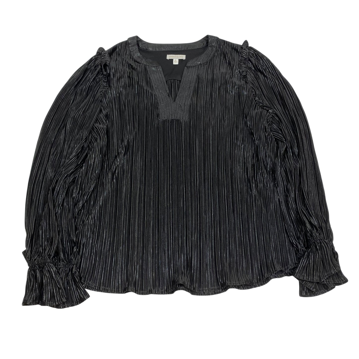 Top Ls By Crown And Ivy In Black, Size:Xl