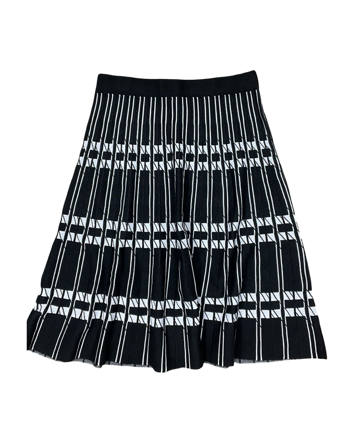 Skirt Maxi By Clothes Mentor In Black & White, Size:Xl
