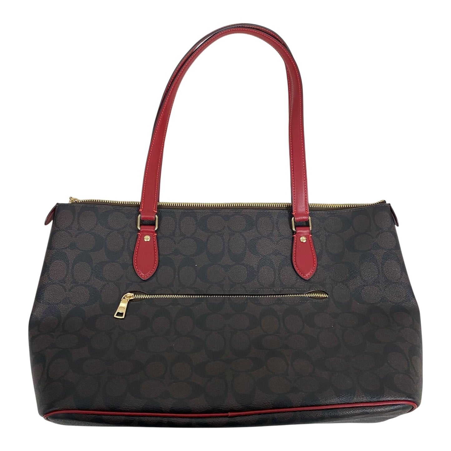 Handbag Designer By Coach In Brown, Size:Large