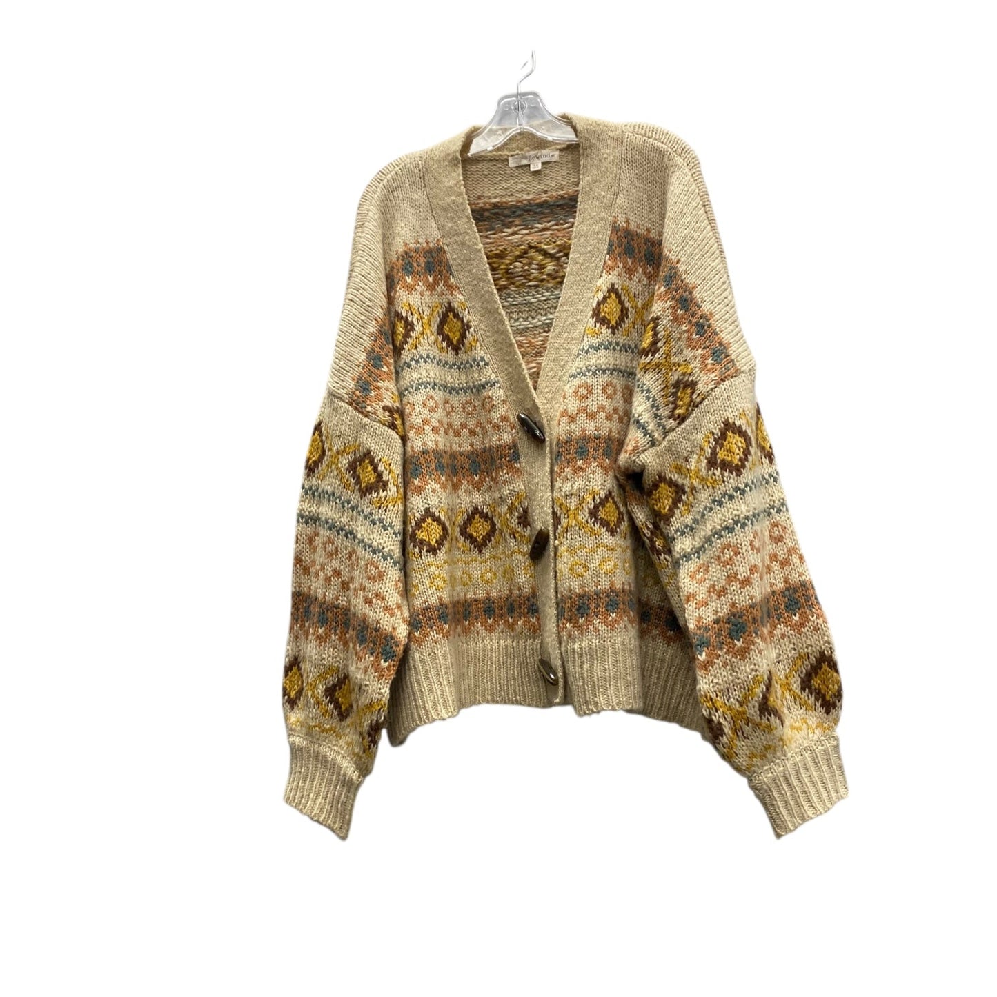 Sweater Cardigan By Rewind In Tan, Size:3X