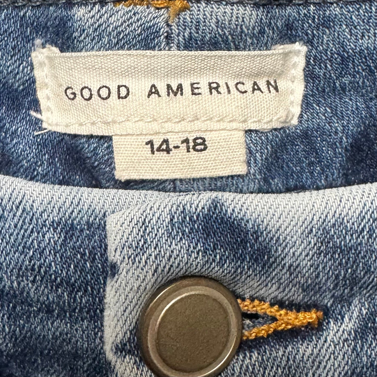 Jeans Boyfriend By Good American In Blue Denim, Size: 14-18