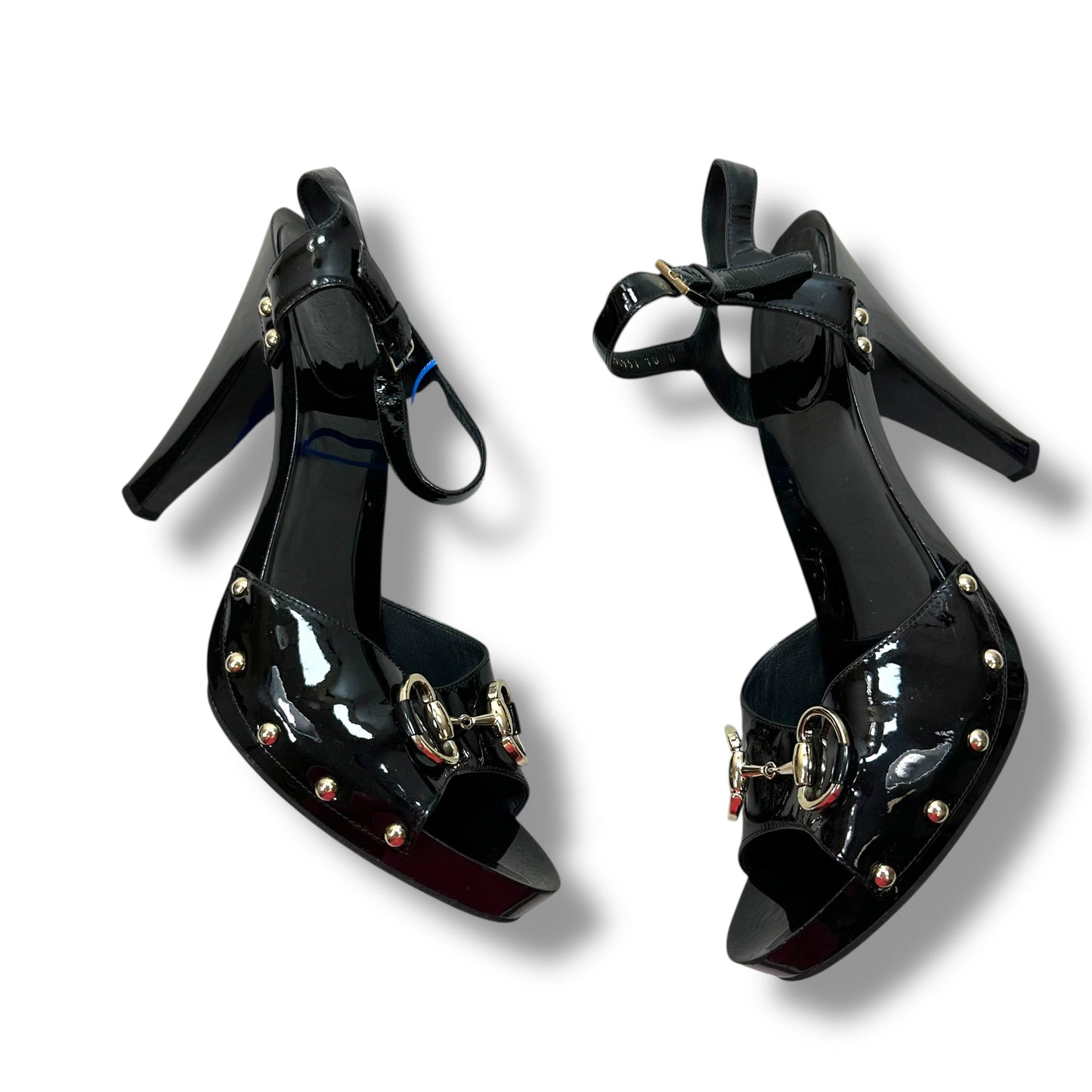 Sandals Luxury Designer By Gucci In Black, Size: 10