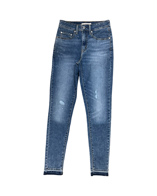 Jeans Skinny By Levis In Blue Denim, Size:4