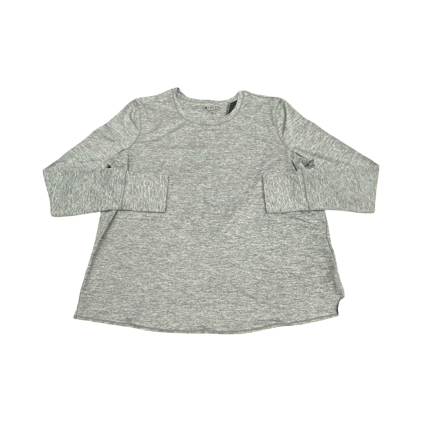 Athletic Top Ls Crewneck By Athleta In Grey, Size:Xl