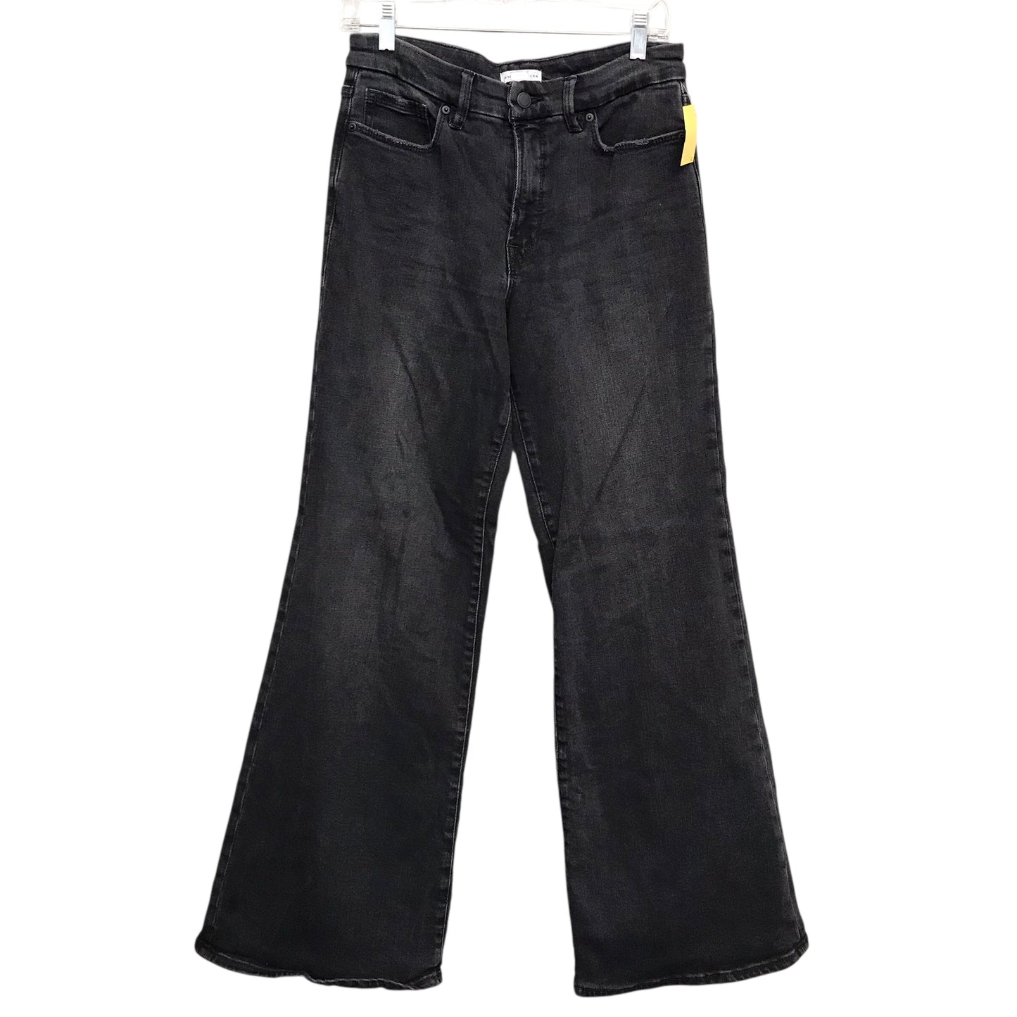 Jeans Wide Leg By Good American In Black Denim, Size:6