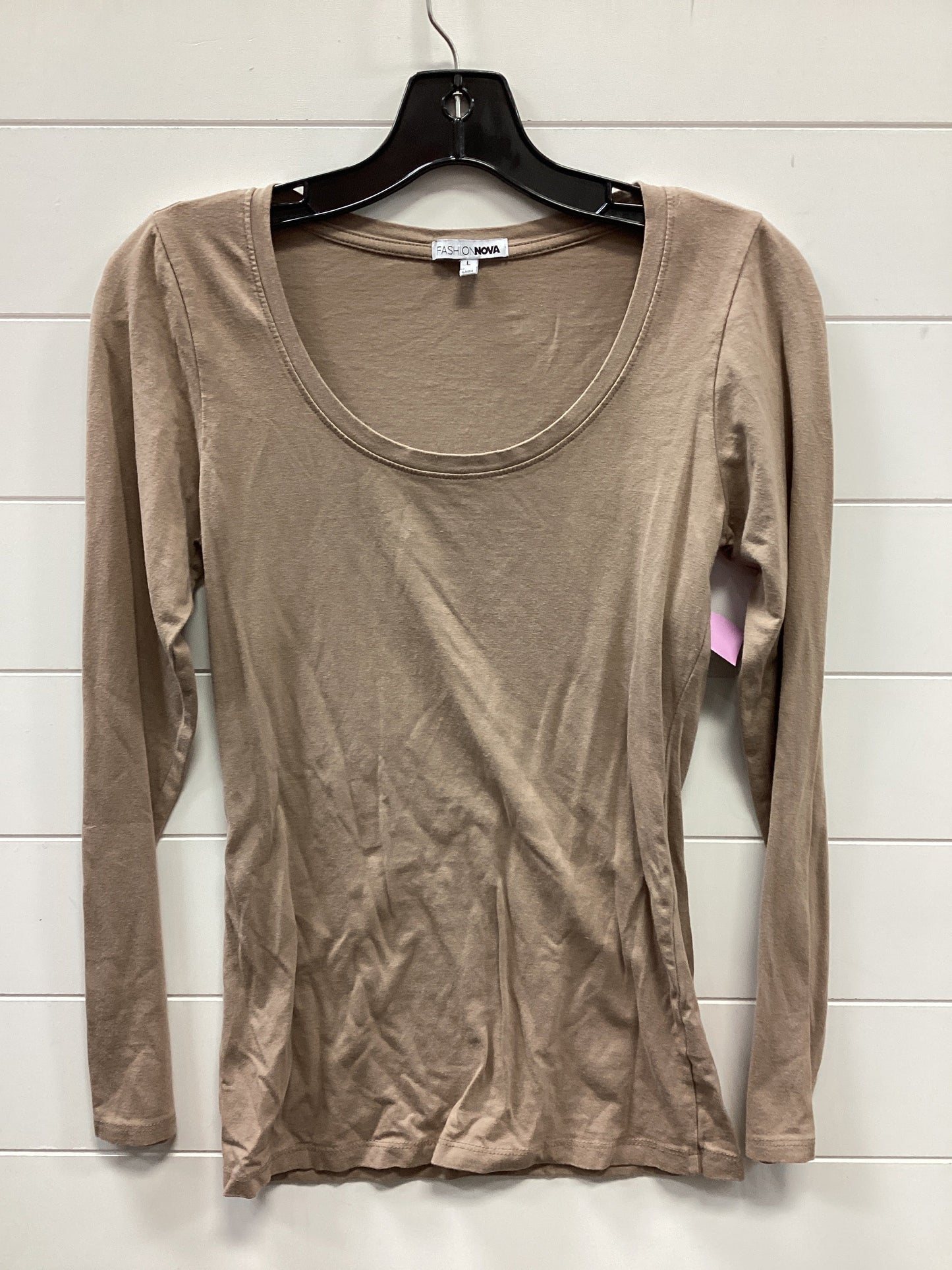 Top Ls By Fashion Nova In Brown, Size:L