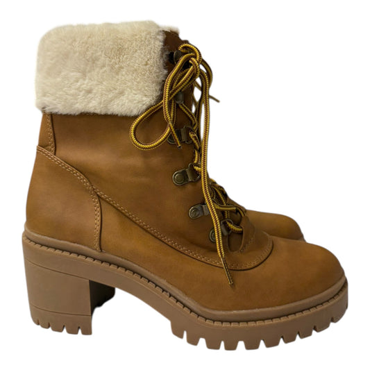 Boots Ankle Heels By Cme In Brown, Size:8