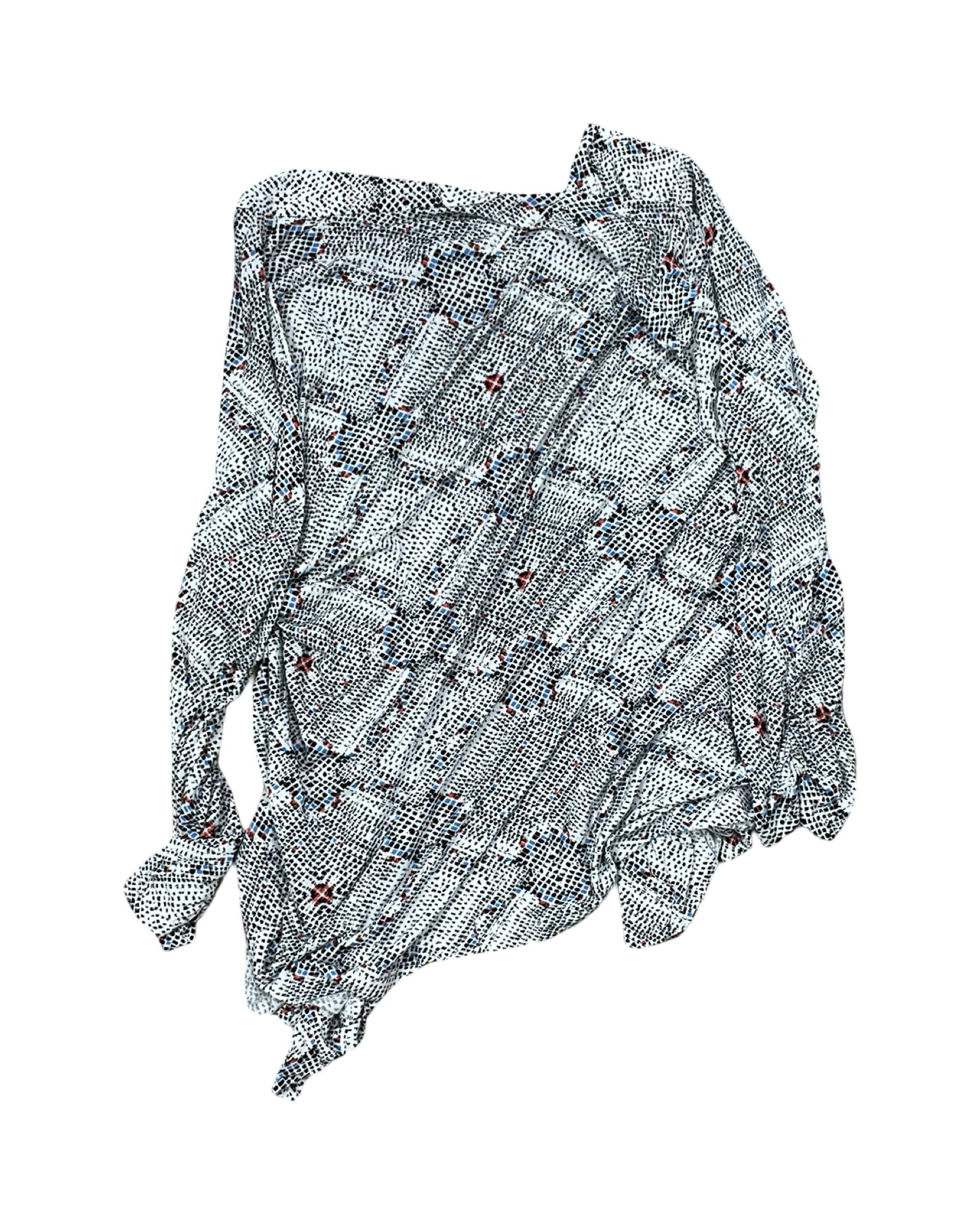 Cardigan By Bobeau In Black & White, Size:1X