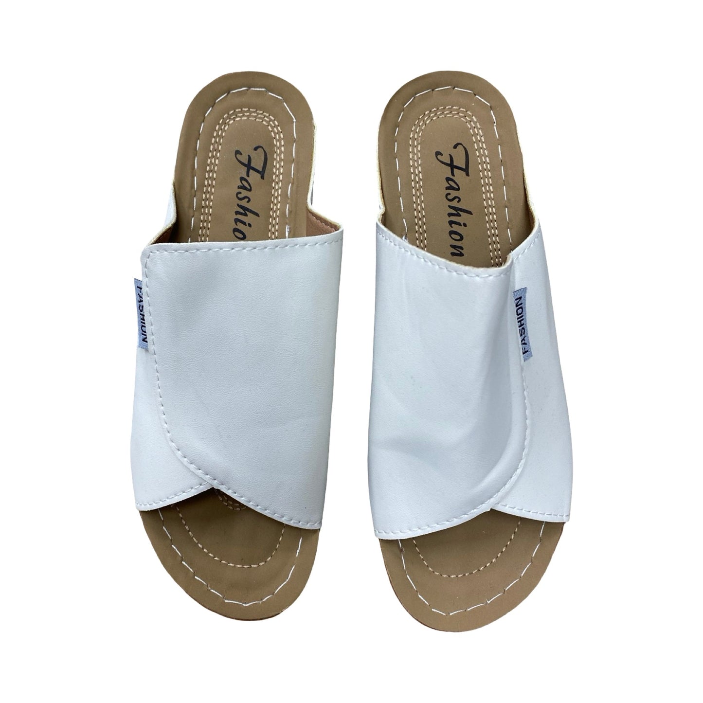Sandals Heels Wedge By Cmc In Cream, Size:6.5