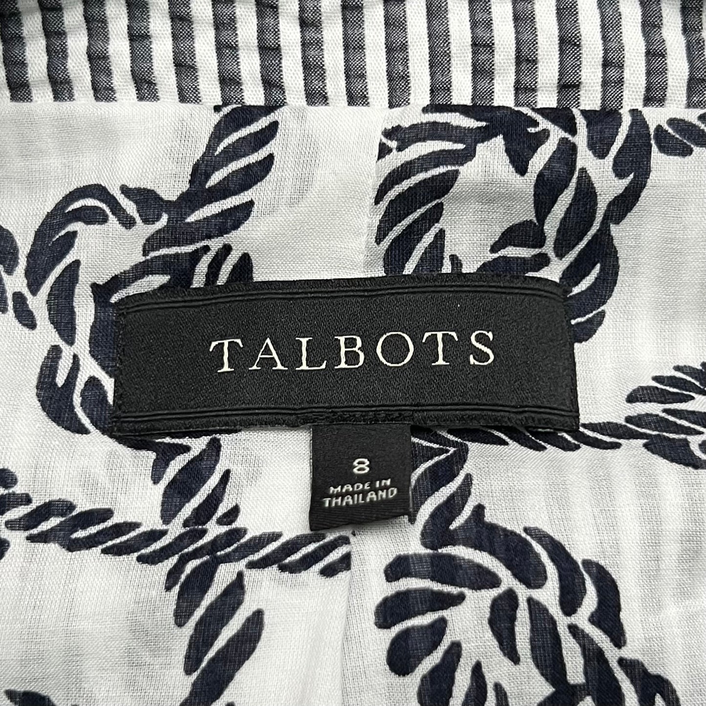 Blazer By Talbots In Striped Pattern, Size: M