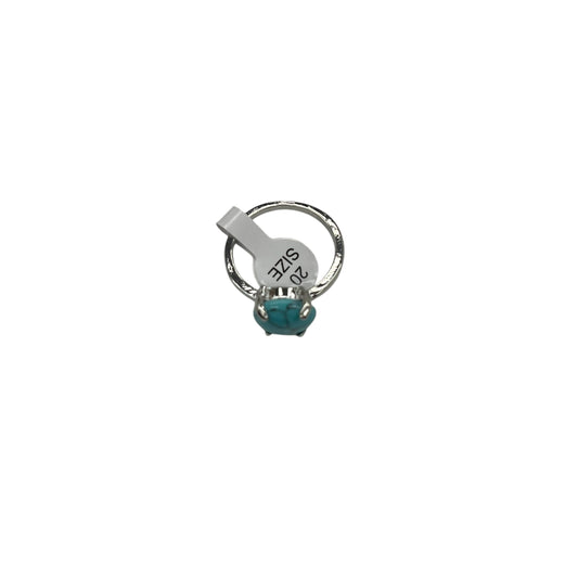 Ring Charm By Cmf In Blue & Silver, Size:10.5