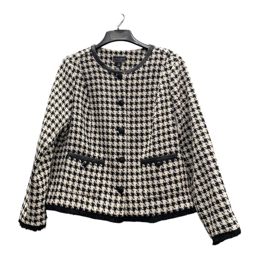 Blazer By G By Giuliana In Black & White, Size:Xl