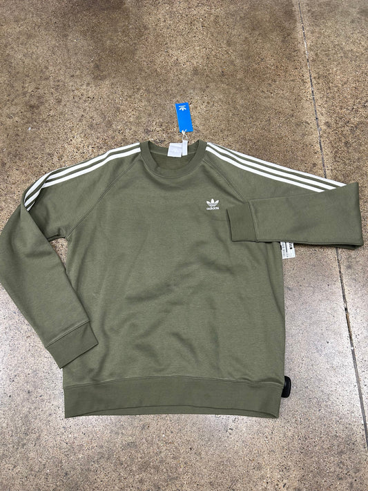 Athletic Sweatshirt Crewneck By Adidas In Green, Size:L