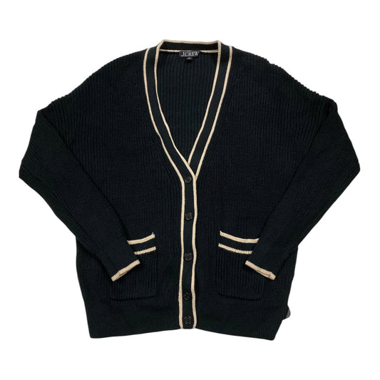 Sweater Cardigan By J. Crew In Black & Cream, Size:M