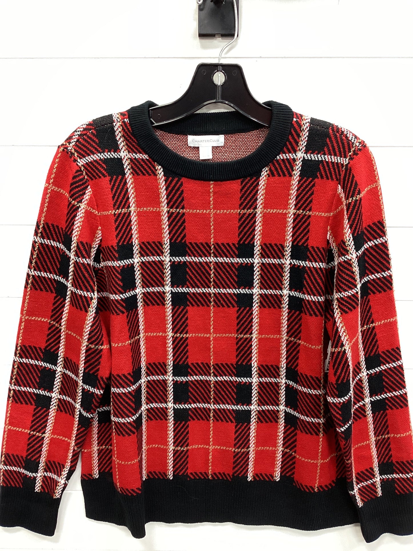 Sweater By Charter Club In Red, Size:L
