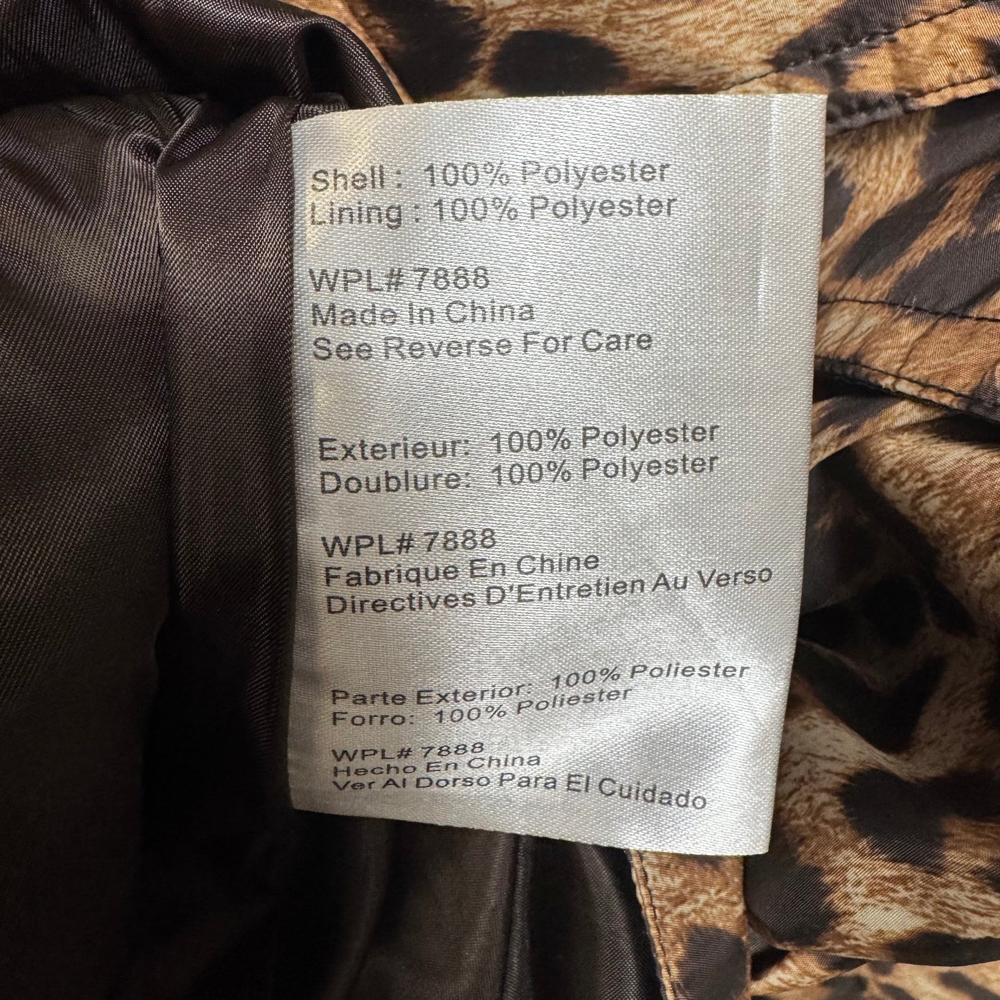 Coat Trench Coat By Michael By Michael Kors In Animal Print, Size: M