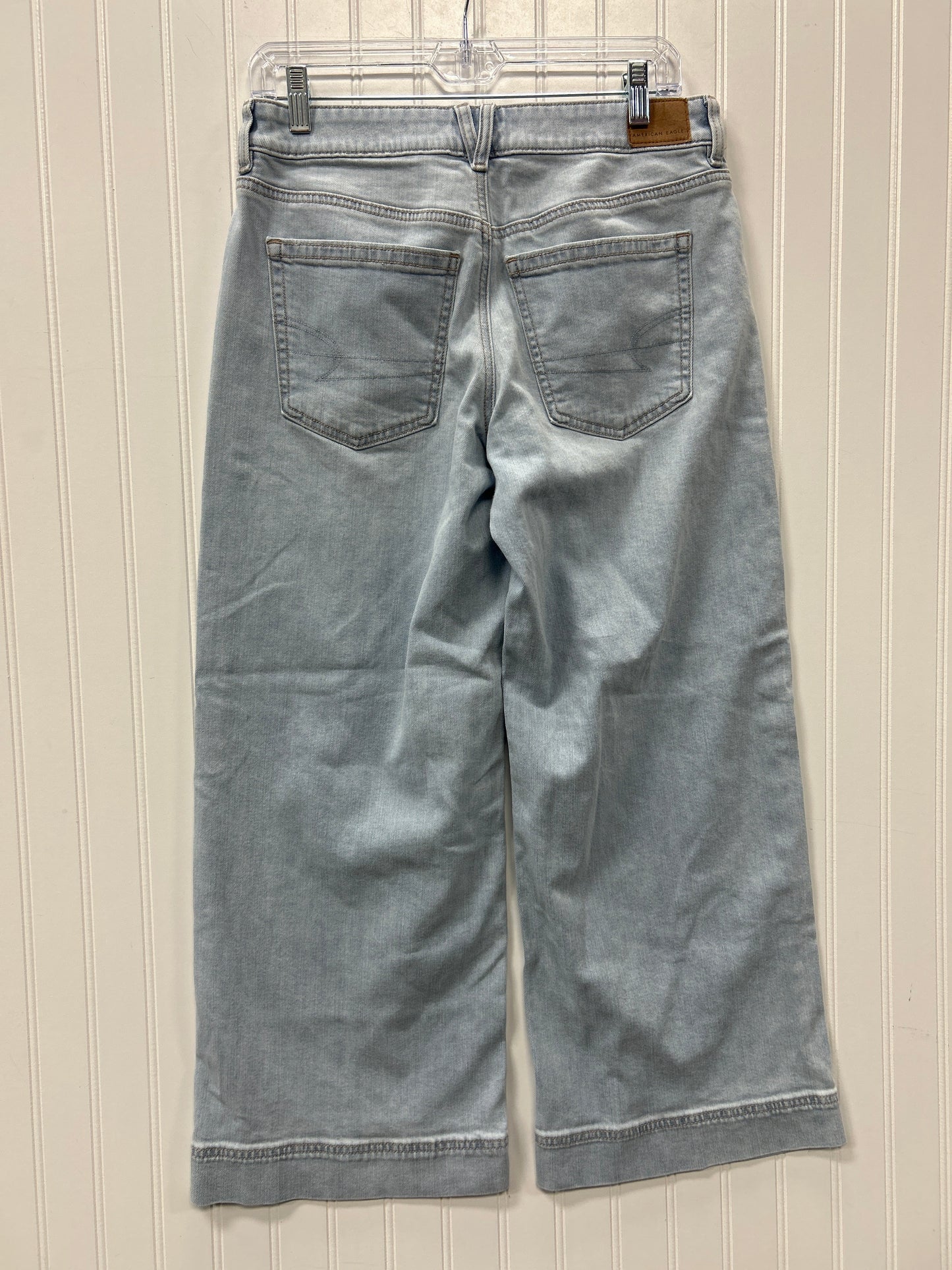 Jeans Wide Leg By American Eagle In Blue Denim, Size:4P