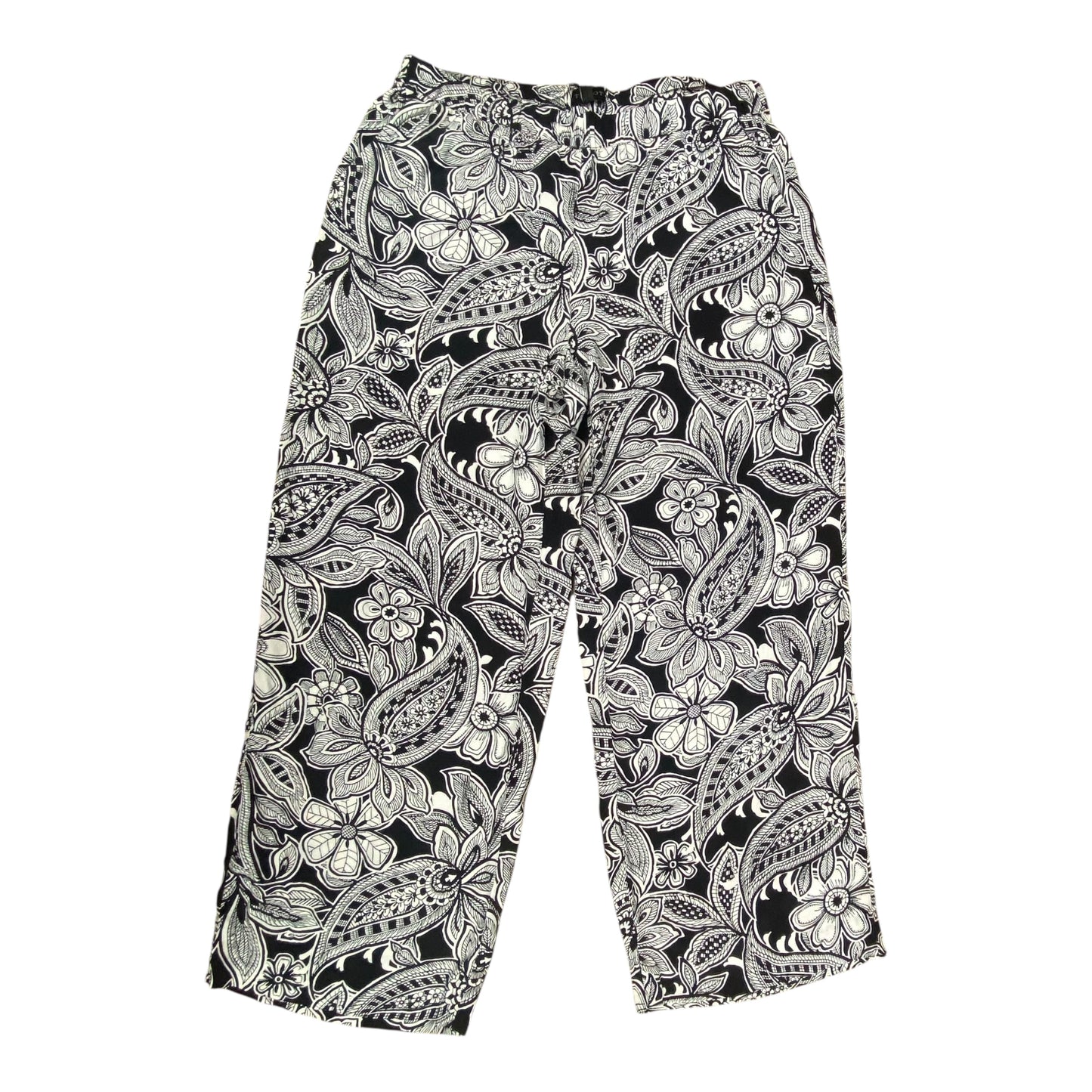 Pants Lounge By Talbots In Black & White, Size:S