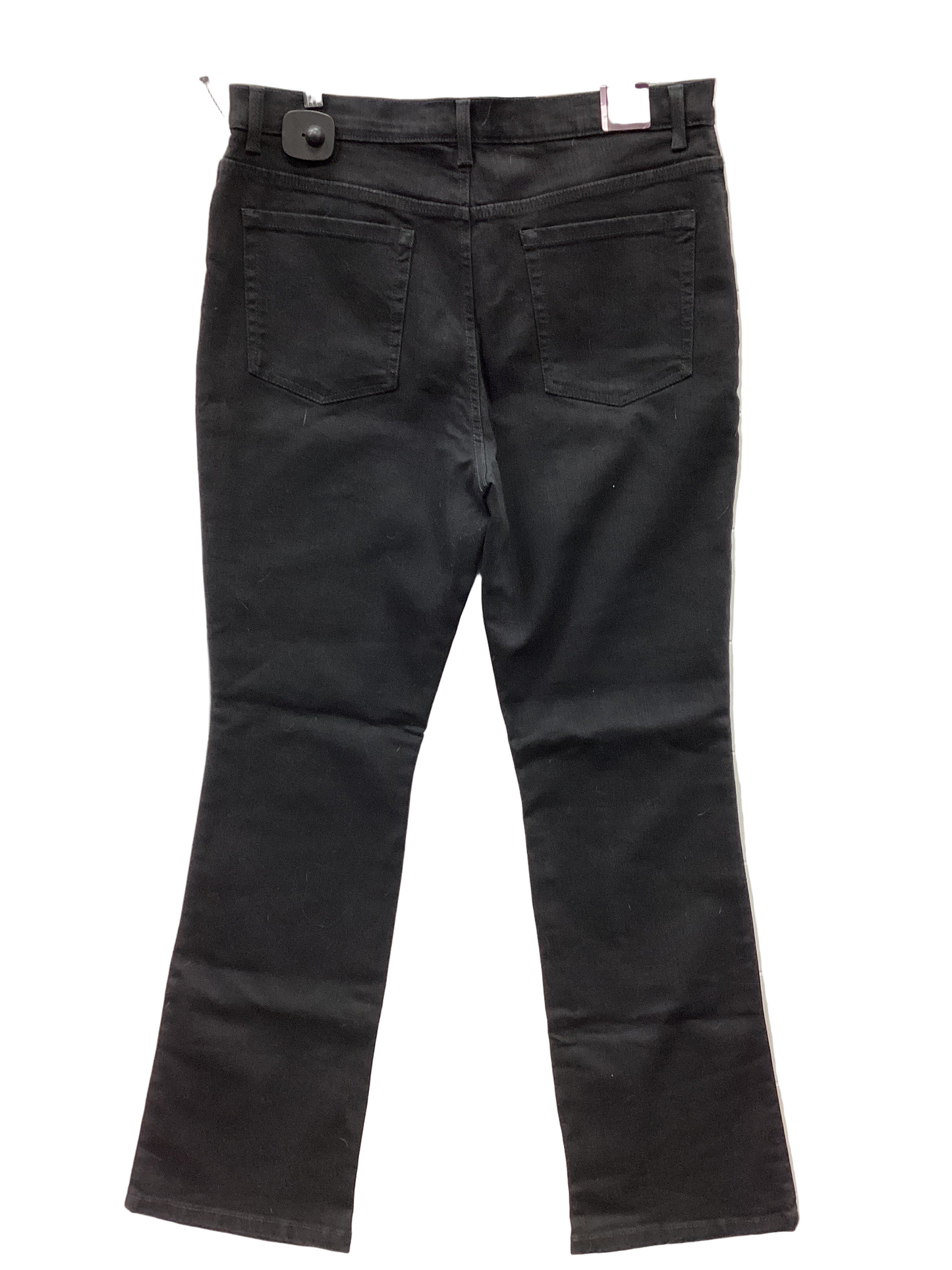 Jeans Boot Cut By Gloria Vanderbilt In Black Denim, Size:14