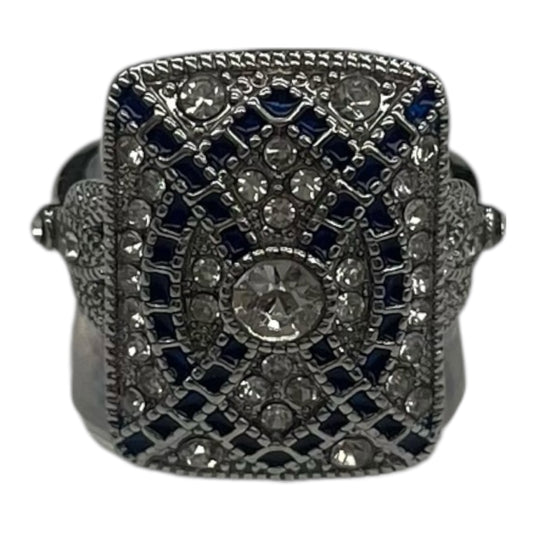 Ring Statement By Clothes Mentor In Blue & Silver, Size:8