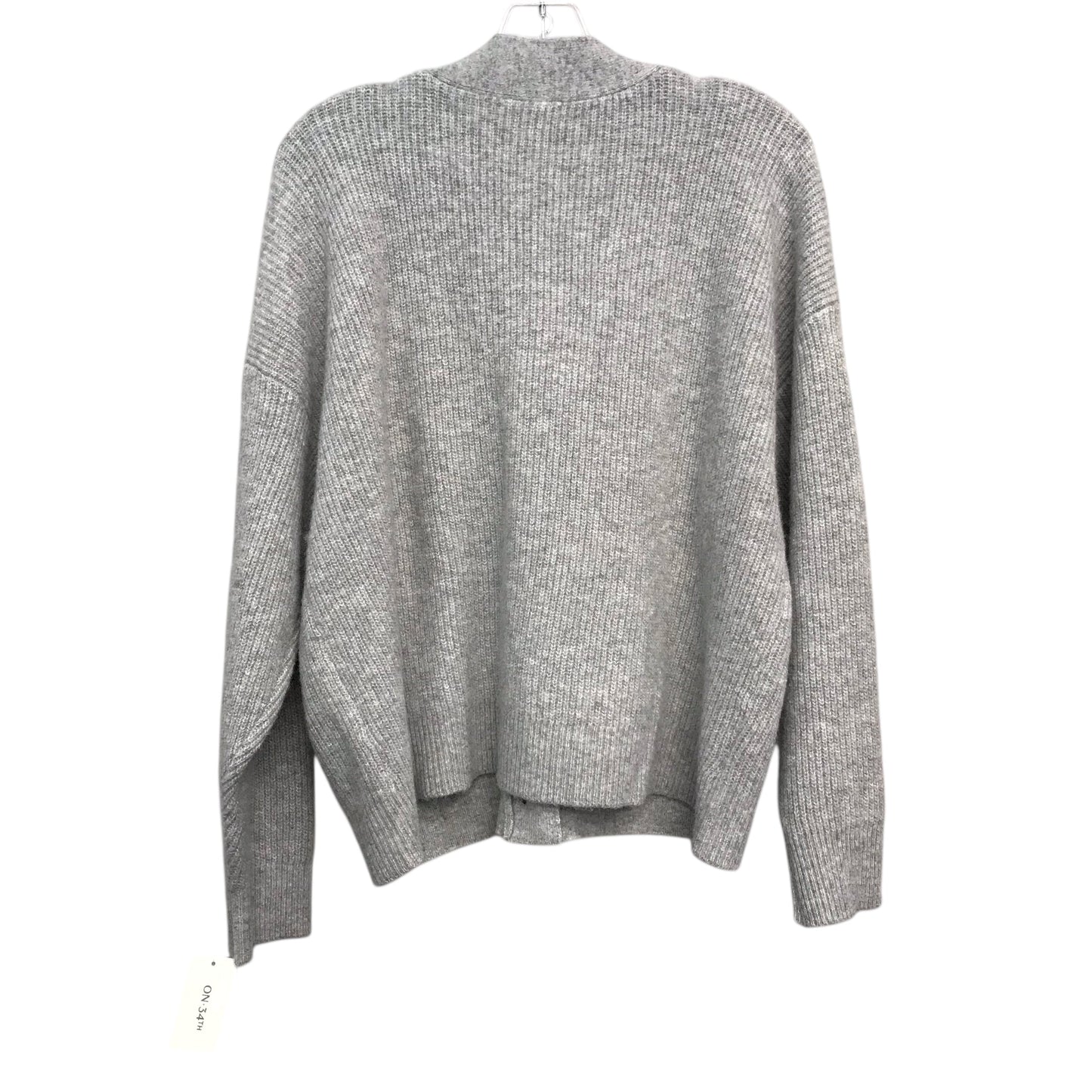 Sweater Cardigan By On 34Th In Grey, Size:1X