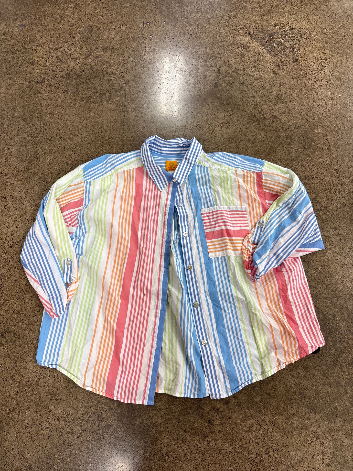 Top Ls By Ruby Rd In Striped Pattern, Size:3X