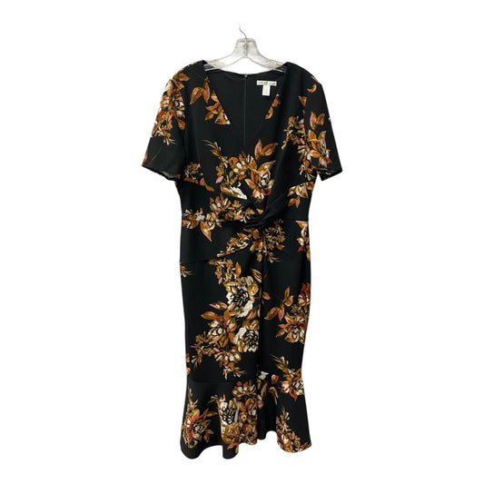 DRESS CASUAL MIDI by LONDON TIMES In BLACK, Size: 16