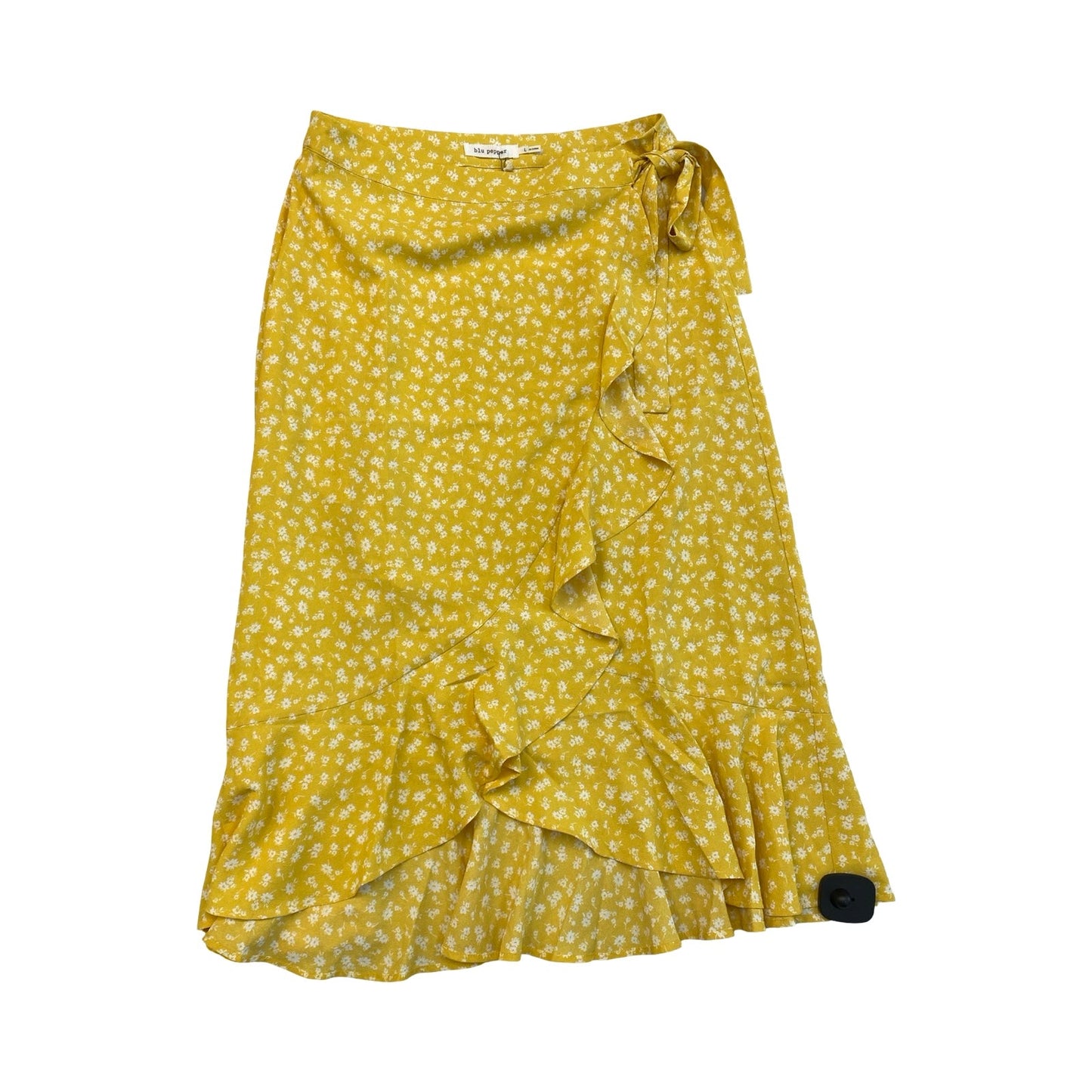 Skirt Midi By Blu Pepper In Yellow, Size:L