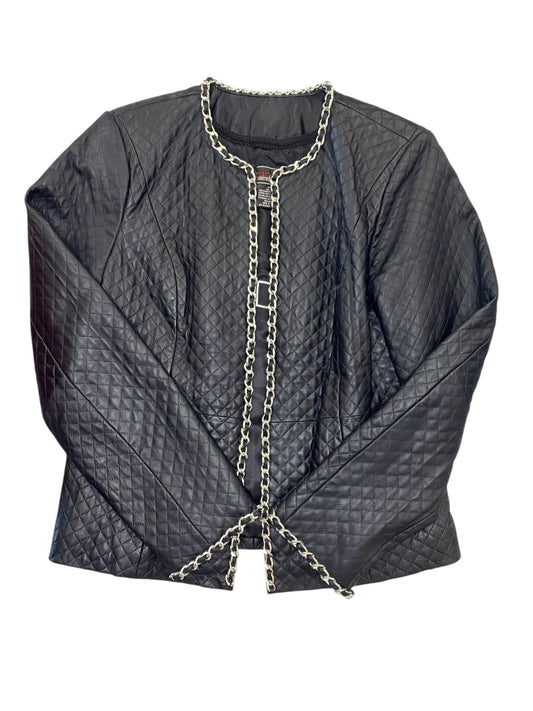 Jacket Leather By Cma In Black, Size:M