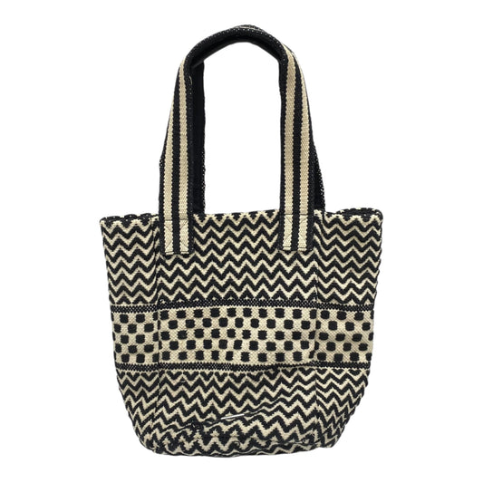 Tote Designer By Rebecca Minkoff In Black & Cream, Size:Medium