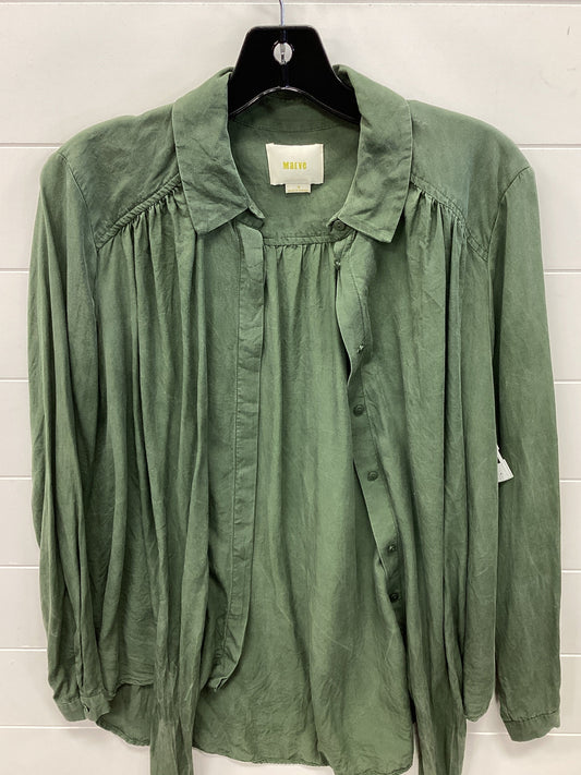 Blouse Ls By Maeve In Green, Size:M