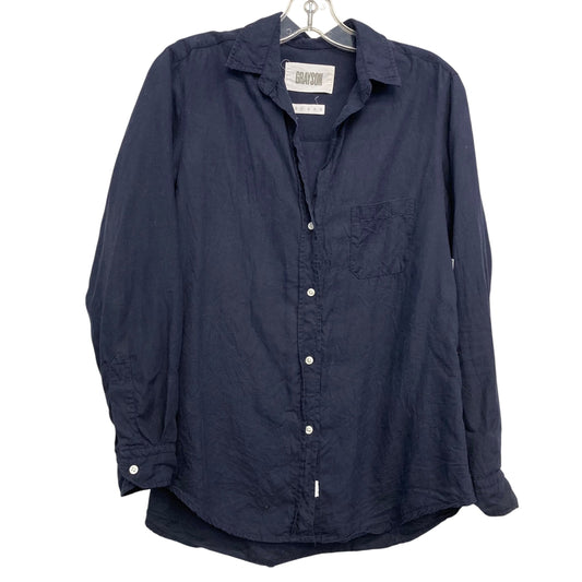 Top Ls By Grayson In Navy, Size:Xs