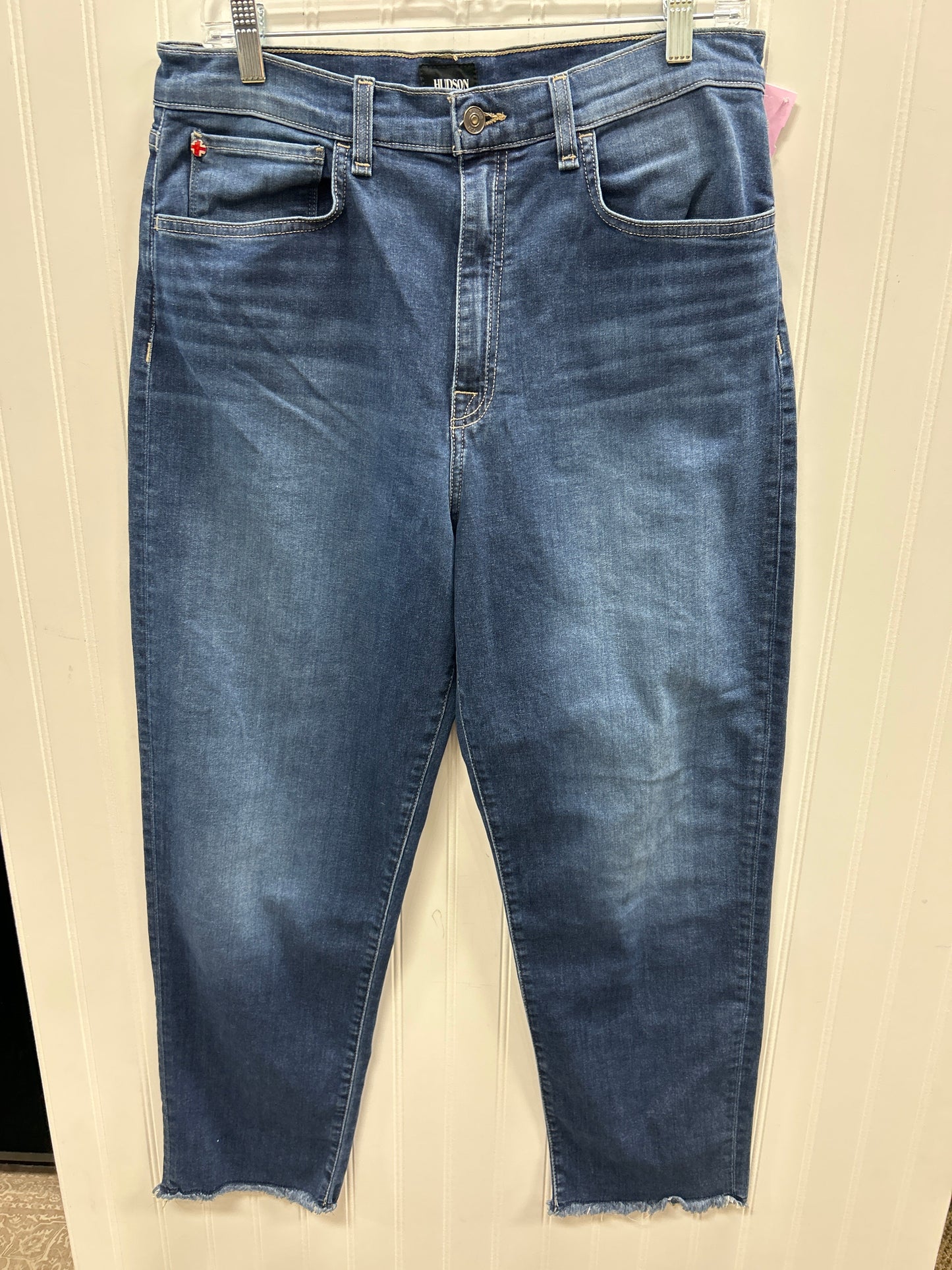 Jeans Wide Leg By Hudson In Blue Denim, Size:14