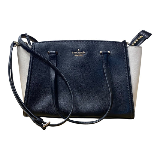 Handbag Designer By Kate Spade In Black & White, Size:Medium