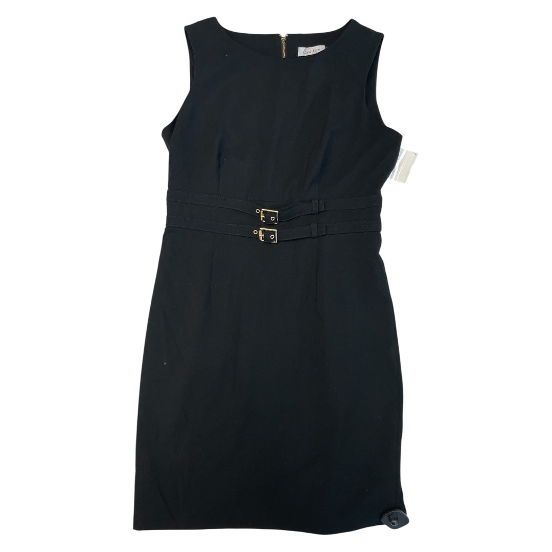 Dress Casual Midi By Calvin Klein In Black, Size:8
