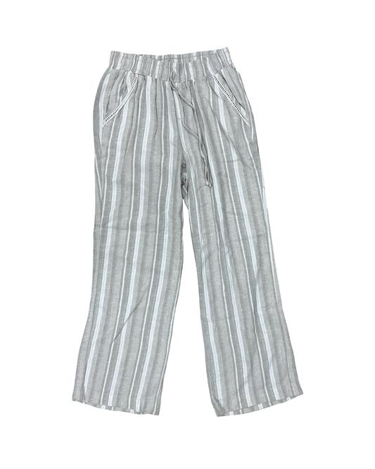 Pants Lounge By Briggs In Cream & Tan, Size:S